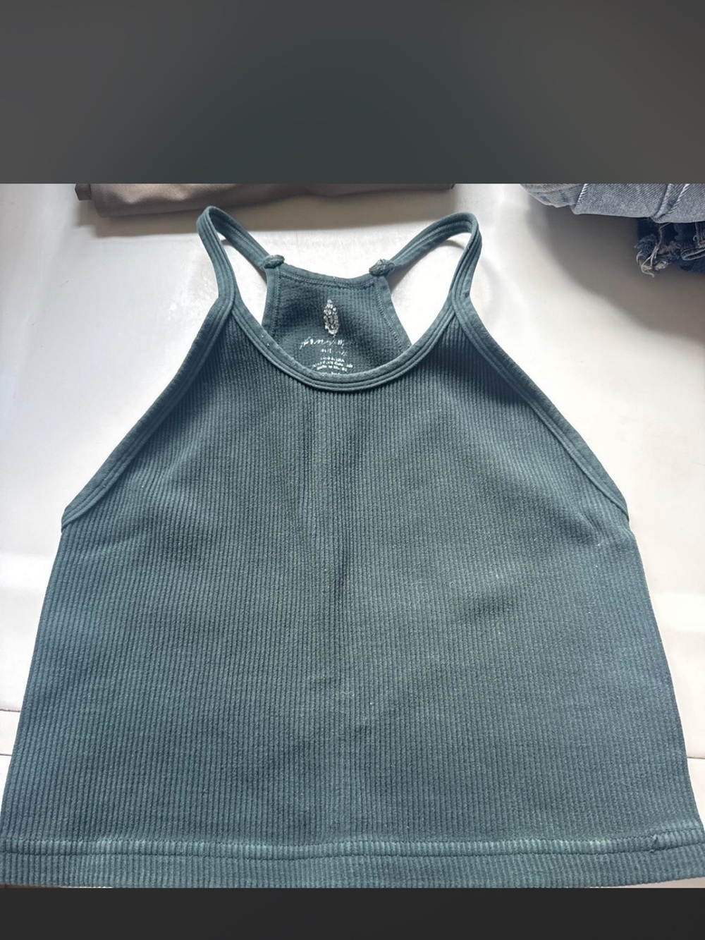 FP Movement by Free People Ribbed Racerback Tank - Teal - Picture 2 of 2
